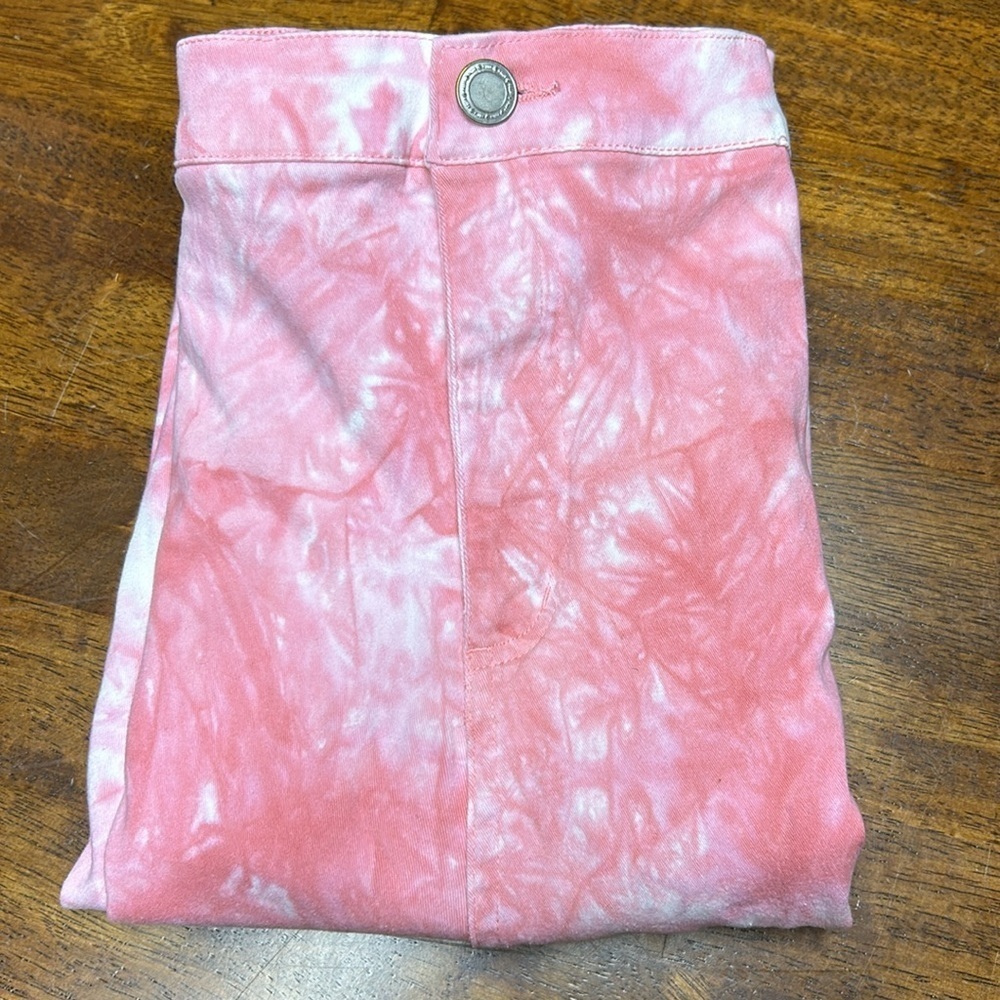Denim & Company pink tie die shorts size 2X soft elastic waist pretty pink